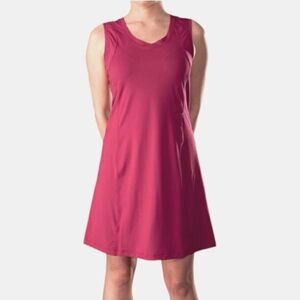 Arc'teryx Solterra v neck sleeveless dress. Pink, red. Size S. Stretchy. Soft.